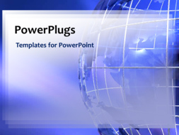 PowerPoint Template - Global video template of Earth orb rotating in a blue and white gradient atmosphere.